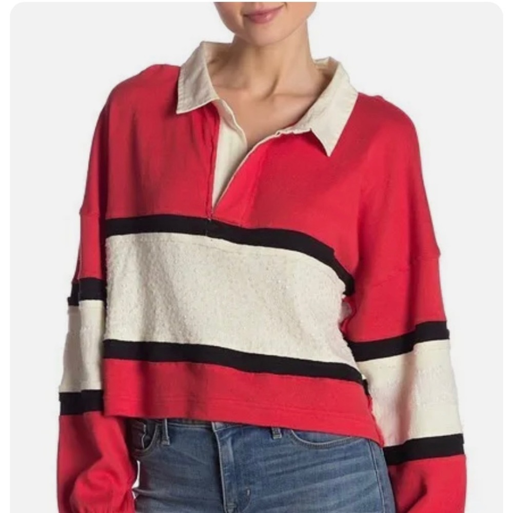 Free People | Party Polo Shirt with Sequins